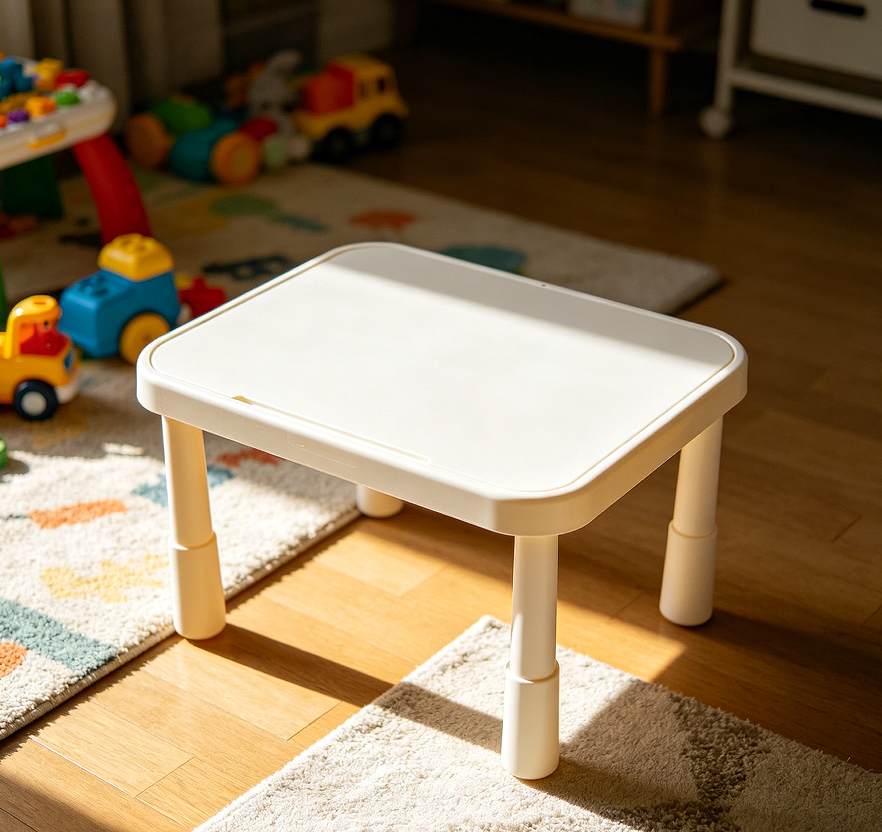 Children’s Activity Desk with Plastic Top and Removable Legs for Floor Use